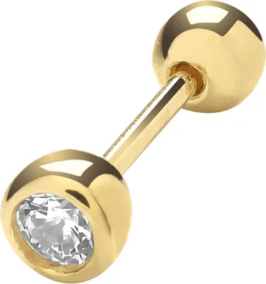 Image de Clou d’oreille cartilage unique Femme Or 375/1000 avec Oxyde de Zirconium - 4mm*4mm; TRS26133