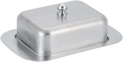 Produktbild von OKWISH Butterdose - Große Butterglocke aus Edelstahl - Butterschale mit Deckel - Butterbehälter 18.8 x 12.8 x 6.7 cm