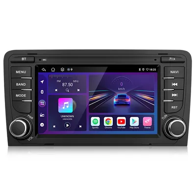 Immagine prodotto di Autoradio Hexinex Android 15 per Audi A3 (2003-2012) Touchscreen da 7 pollici, WLAN, GPS, Bluetooth 5.0, DSP, comandi al volante, ventola di raffreddamento, 2 GB + 64 GB