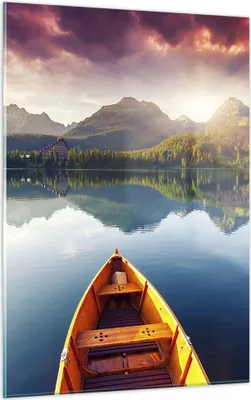 Produktbild von Bilder auf glas - Einteilig - See Natur - 50x70cm - Glasbilder - Wandbilder - Bilder - Kunstdruck - zum Aufhängen bereit - Wanddekoration aus Glas - Glas Bilder - Wandbild auf Glas - GPA50x70-3579