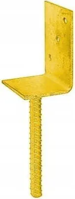 Produktbild von Goldener Pfostensockel zum Anschrauben 84x130x90x5mm