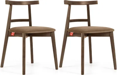 Produktbild von KONSIMO Esstischstühle 2 St "LILIO", Beige, Buchenholz, Vintage, 47x76,5x45cm