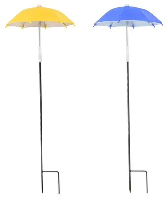Produktbild von 2 Pflanzenschirme für Gartenpflanzen, verstellbarer Sonnenschutz, regendichter Schirm für den Außenbereich, Garten, Pflanzenschutz, Schatten, 27 cm