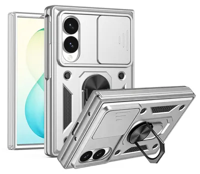 Produktbild von Outdoor Hülle mit Kameraschutz Ringhalter für Samsung Galaxy Z Fold 8 Silber