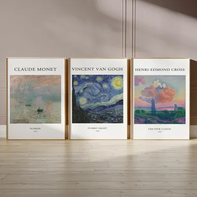 Posterset 3er, 50x70 cm, Boho-Design in Beige, moderne Wanddekoration