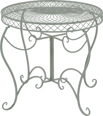 Produktbild von CLP Gartentisch Sheela aus pulverbeschichtetem Eisen wetterfest im Jugendstil antik-grün