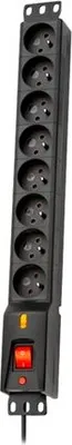 Produktbild von Lestar Listwa przeciwprzepięciowa LXARM 810, 3L, PDU, 5,0m, czarna