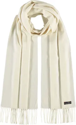 Fraas einfarbiger Schal mit Fransen in beige