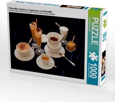Produktbild von Calvendo Filterkaffee, Espresso, Cappuccino und Eiskaffee 1000 Teile Puzzle quer 640x480mm, Jäger Anette/Thomas; 7284019
