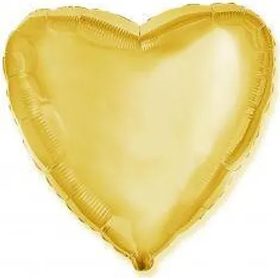 Produktbild von Herz-Folienballon, Gold, 45cm, Flexmetall