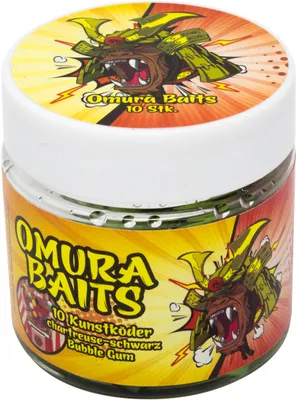 Produktbild von FTM Kunstköder Omura Baits Snake Bubble Gum (chartreuse-schwarz)