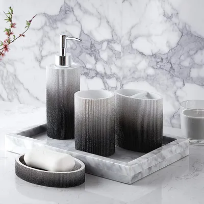 Produktbild von 4-teiliges Badezimmer-Accessoires-Set mit m Design