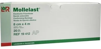 Zdjęcie produktu dla Mollelast elastyczny bandaż mocujący 8 cm x 4 m, 20 szt. Bandaż