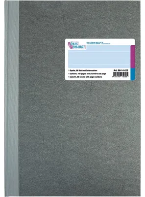 Produktbild von Spaltenbuch A4 1 Spalte 96 Blatt hellblau