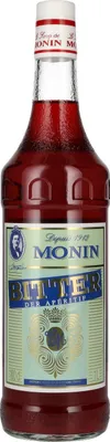 Produktbild von Monin Bitter Aperitif Sirup ohne Alkohol ideal für Cocktails 1000ml