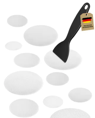 Image de 24 autocollants antidérapants pour la salle de bain et la douche – Tapis antidérapants transparents – Autocollants adhésifs pour la salle de bain – Tapis de douche ronds + e-book