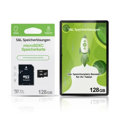 Produktbild von microSD Speicherkarte S&L für Samsung Galaxy Tab S5e - Speicherkapazität: 128 GB
