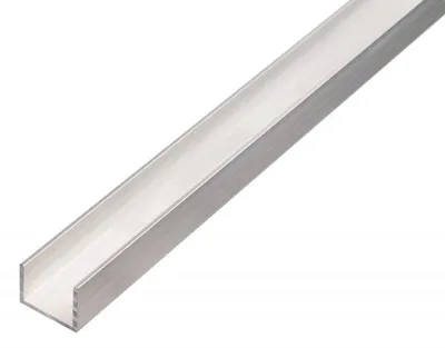 Immagine prodotto di Alberts 470449 Profilo a U, alluminio, naturale, 1000 x 10 x 8 mm