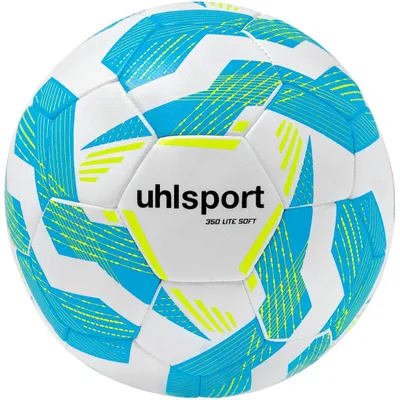 Produktbild von Uhlsport Jugendball 350 LITE SOFT 4 weiß/eisblau/fluo gelb