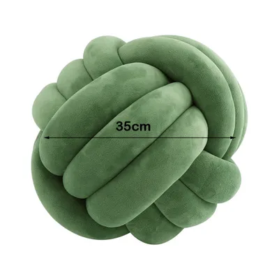 Produktbild von CANDeal 35cm Knotenkissen, Geknotetes Kissen für Sofa, Bett, Dekorat, Zierkissen Knoten, Knoten-Ball-Kissen