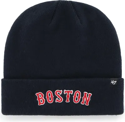 Zdjęcie produktu dla Męska czapka zimowa Boston Red Sox MLB Script '47 CUFF KNIT Navy