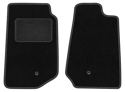 Produktbild von Velours-Fußmatten Vorne passend für Jeep Wrangler III JK (Feld, Bj. 2006-2017) –  schwarz, passgenau, mit Befestigungen set 2 Stk. - STANDARD
