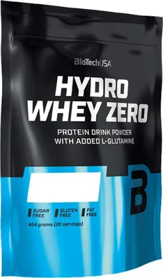 Immagine prodotto di BioTech USA Hydro Whey Zero 454 g vaniglia / Proteine del siero di latte / Gustose proteine del siero di latte ad assorbimento rapido con oltre il 40% di idrolizzato