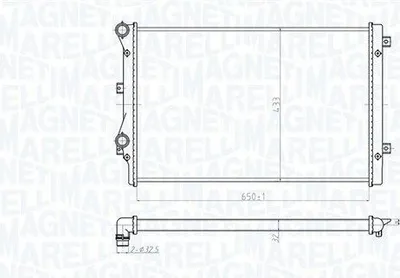 Produktbild von MAGNETI MARELLI 350213852000 Kühler Wasserkühler Motorkühler für VW GOLF VI (5K1) Golf V Schrägheck (1K1) TOURAN (1T1, 1T2) TIGUAN (5N) Passat Variant