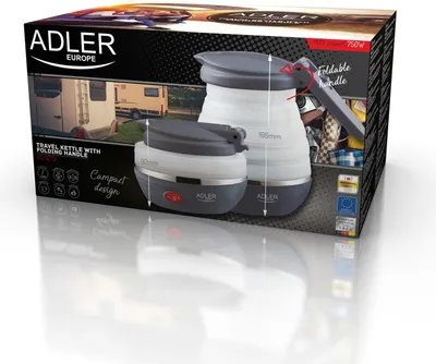 Faltbarer Mini-Wasserkocher Für Reise – 0,5 Liter, 750 Watt, Edelstahl-Heizboden, Mit Warmhaltefunktion