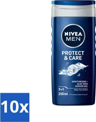 Produktbild von NIVEA Men Duschgel Protect & Care 250 ml - Vorteilspack - 10 Stücke