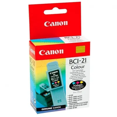 Obrázok produktu pre Canon BCI-21, Azúrová, Purpurová, Žltá, Atrament na pigmentovej báze