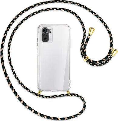 Produktbild von Handykette Backcover-Schutzhülle mit Band (Metall goldfarben) für Xiaomi Redmi Note 10 4G - camouflage