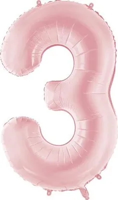 Zdjęcie produktu dla Balon fol.Cyfra 3 86cm j.róż 76150