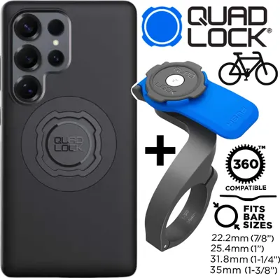 Produktbild von QUAD LOCK MAG Case Bundle Fahrrad Handy Hülle + Front Mount V3 für Galaxy S25 Ultra