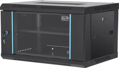 Obrázek produktu pro SucceBuy Síťová serverová skříň 6U pro montáž na stěnu, hloubka 15,5 palce, serverový rozvaděč, nosnost 200 liber, uzamykatelné skleněné dveře, pro IT/A/V