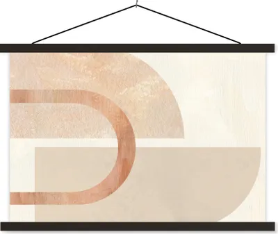 Produktbild von MuchoWow® Textilposter Marmor - Rosa - Abstrakt 60x40 cm mit schwarzem Rahmen - Hölzernes