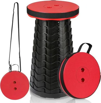 Produktbild von Famanu Tragbare Faltbare Teleskopische Hocker - Maximal 180 kg - Höhenverstellbar von 6-44 cm
