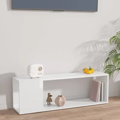 Produktbild von "2026 Promotion" TV-Schrank - TV-Lowboard - Hochglanz-Weiß 100x24x32 cm Holzwerkstoff - TV-Regal CC27354