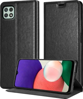 Immagine prodotto di Cadorabo custodia per Samsung Galaxy A22 5G custodia protettiva in nero custodia per cellulare cover chiusura magnetica