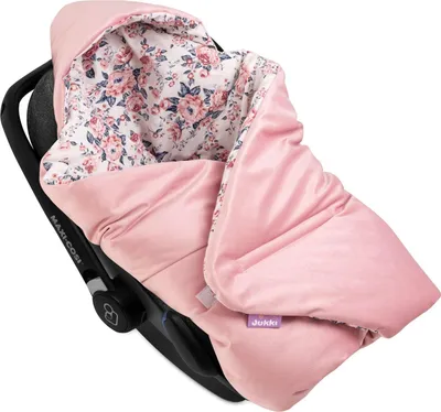 Produktbild von Roses & Smokey Pink Soft Velvet Decke für Kindersitz