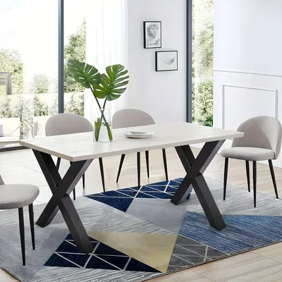 Image de Pieds de table - Pieds de meubles - Supports de pieds de table - Supports de table - Pieds de table industriels à structure en X