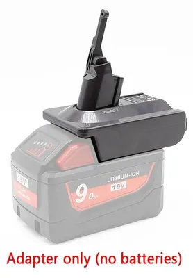 Image de Adaptateur pour batterie 18 V pour aspirateurs V7/V8 - Adaptateur V7/V8 - Convertisseur lithium 18 V, compatible uniquement avec les modèles V7/V8, sans chargeur - Gris foncé
