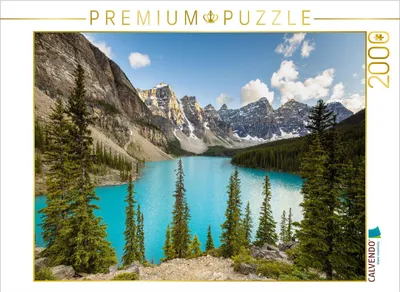 Produktbild von CALVENDO Puzzle Lake Moraine 2000 Teile Puzzle quer | 2000 Teile Lege-Größe 90x67cm Foto-Puzzle für glückliche Stunden