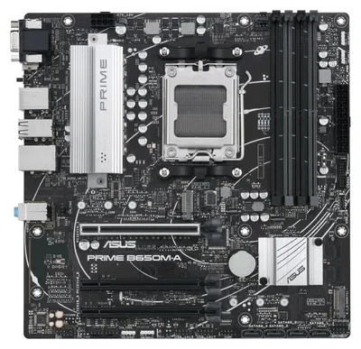 Produktbild von ASUS PRIME B650M-A, AMD, Sockel AM5, AMD Ryzen™ 7, DDR5-SDRAM, 128 GB, DIMM