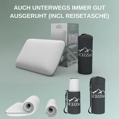 Produktbild von HERZtal Babykissen/Kinderkissen,  bewertet, Kinderkopfkissen für erholsamen Schlaf,  , Nachhaltig, 6-10 Jahre