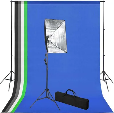 Zdjęcie produktu dla Zestaw studyjny z lampą softbox i tłami