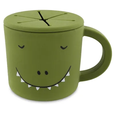 Produktbild von Trixie Silikon Snackbecher - Mr. Dino - Snackbecher für Babys und Kleinkinder - grün