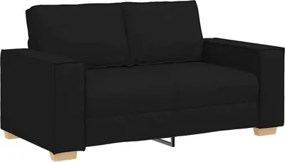Image de Canapé 2 places Noir 120 cm Tissu