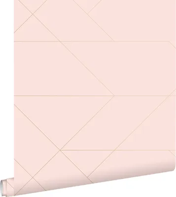 Produktbild von ESTAhome Tapete grafische Linien Hellrosa und Gold 53 cm x 10.05 m