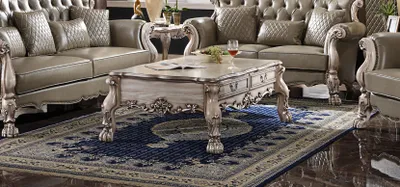 Image de Table basse table canapé tables d'appoint salon design beige bois baroque